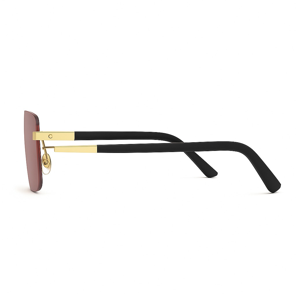 Pablo goud, Roze lens, Rimless, Randloos - Afbeelding 2